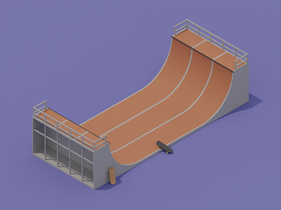 Low Poly Half-Pipe 3d blender blender 3d blender3d half pipe halfpipe isometric low poly lowpoly modeling modelling render skate skate board skateboard skateboarder skateboarding skater skating sports