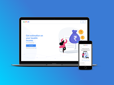 Product Design - Jackfruit | Tax Saving WebApp UI adobe xd appuidesign branding design hire me illustration logo mvp product design ui uidesign user experience design vector