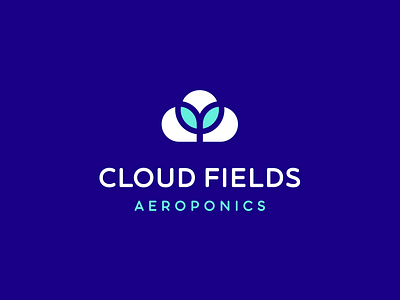 Cloud fields aeroponics technology branding cloud cotton field garden graphicdesign logo logodesign logomark logotype plant