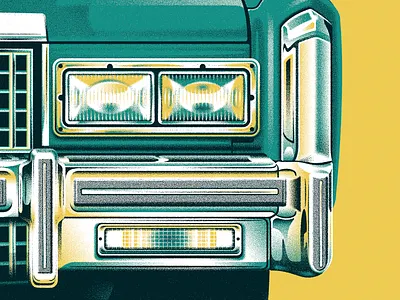 Mystery Project 103 car chrome dan kuhlken design dkng geometric illustration nathan goldman poster screen print silkscreen texture vector