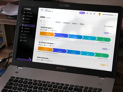 Job Applicant Tracking Web App UI UX design figma hire me logo ui uidesign vector