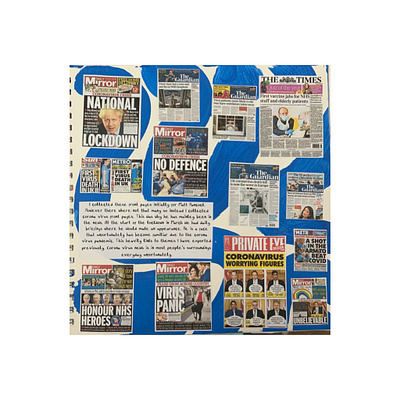 Headline Research a level art artist collage covid 19 fine art headline in the news sketchbook