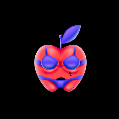 apple in a bikini animation branding design flat illustration illustrator photoshop logo minimal ui vector