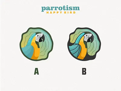 artbernadif Parrot bird Choose 1 that you like A or B animation bird branding design flat illustration logo parrot typography ui ux vector