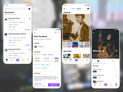 Narwal Music APP app branding design illustration ui ux