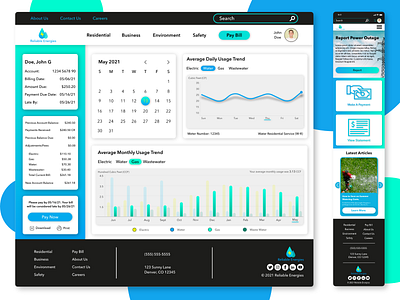 Reliable Energies app blue design google green interface product design ui ui design utility ux ux design visual design web