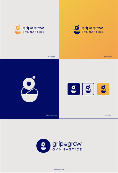 Logo Design for Sports Brand "Grip and Grow Gymnastics" branding graphic design icon logo typography