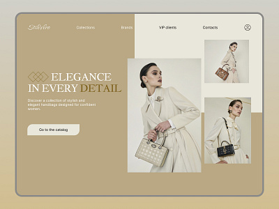 Design of an online store of luxury women's handbags design figma online store ui ux web design website