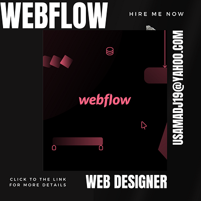 I Am web designer in webflow 3d animation branding design graphic design icon illustration marketing prototype typography ui ux vector web creator web designer web developer webflow webflow cms website designer