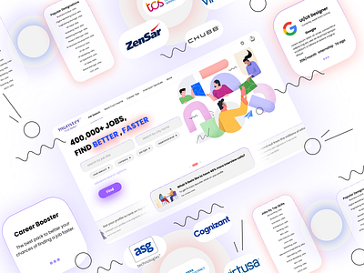 Redesign Monster Job Portal app app design branding concept dailyui design flat interface minimal ui ui design uiux ux ux design web web design website