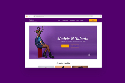 Bold Models & Talents Landing page design graphic design landing page logo modelling website typography ui ux web