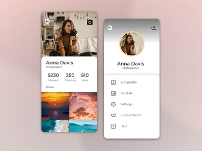 Daily UI #006 - User profile profile ui ui design user profile ux ui
