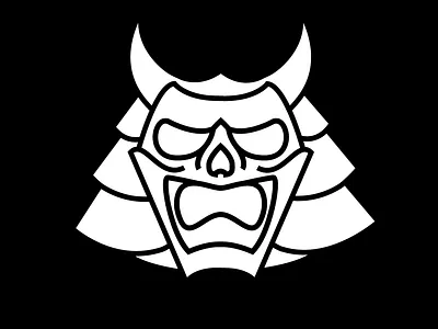 Simple Samurai logo branding graphic design illustration logo vector