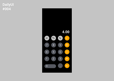 Calculator app design ios mobiledesign ui