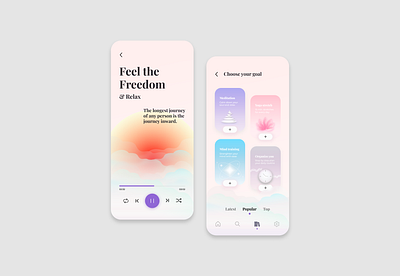 Motivation App figma illustration mobile ui typography ui ui design uiux