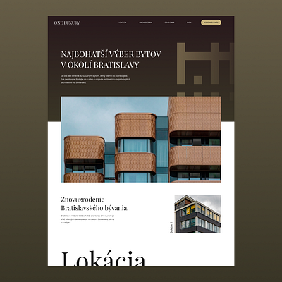 Real Estate Design inspiration luxury real estate slovakia ui web web design