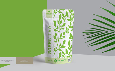 Genofy Green Tea arifin branding design genofy genofy green tea graphic design greenpouchbag greentea illustration packaging design pouchpackaging tanvir teapackaging teapouch