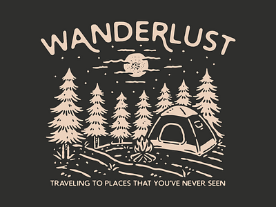 Wanderlust branding design graphic design hand drawn illustration vintage