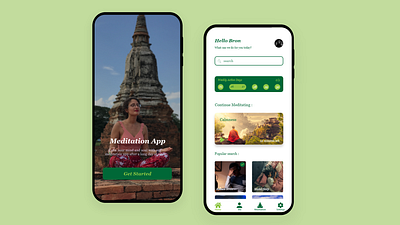 Meditation App app ui ux
