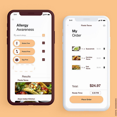 food allergy app adobe adobe xd app food photoshop ui