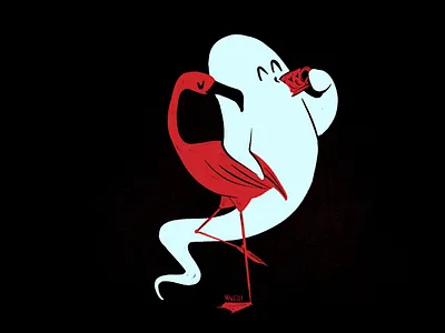 Nonsense alice in wonderland aughost aughostus gloom character character design design ghost halloween illustration mid century nonsense retro vintage