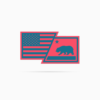 Vinyl Decal "USA/Cali" branding design graphic design vector