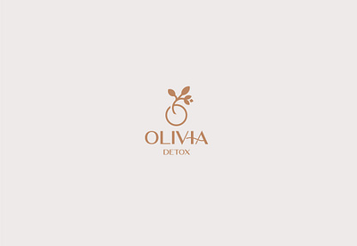 Olivia Detox logo art branding design detox flower illustration logo olivia vector