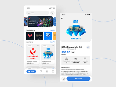 TPshop - Item GameShop UI design app design app ui ux design ecommerce app gaming shop ios app mobile mobile app online shop online store shop shopping app top up game user interface