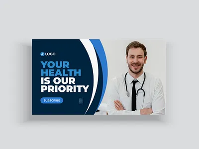 Web banner template and video thumbnail for Medical healthcare healthcare