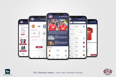 EPL Ramailo Nepal App- Sports app with live score ui