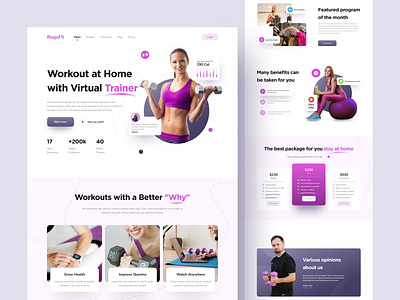 RogoF!t - Landing Page design fitness landingpage sport ui ui ux uidesign uiux uiweb web webdesign workout