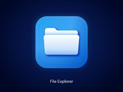 File Explorer Icon Design branding design file explore icon illustration logo modern ui vector