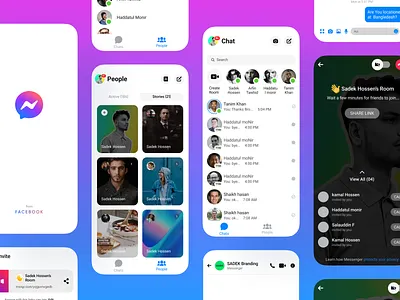inspired by Messenger facebook uikit messenge app ui messenger app messenger app ui messenger mobile uikit messenger uikit mobile uikit social media uikit uikit