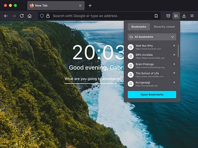 Bookmarks & History bookmarks firefox history tabs web browser