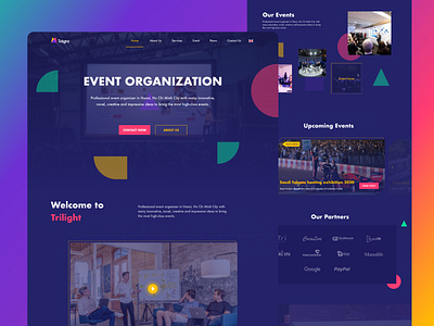 Event organization company clean company desktop event event organization company ui ui design ux ux design web web design