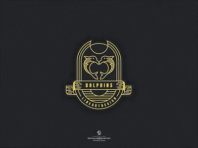 DOLPHIN LINE ART branding design flat graphic design icon illustration logo typography