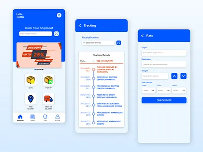 Tracking Package Apps Exploration delivery design mobile app package tracking ui ux
