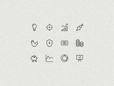 Finance Icon - Outline finance icon icon iconography