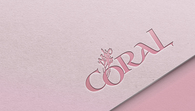 Card to cosmetics brand "Coral" branding design graphic design ui vector