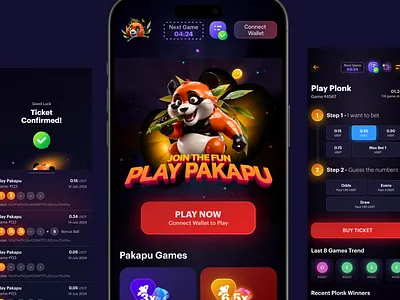 Pakapu (Lotto gaming App) graphic design logo ui