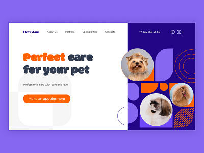 Pet care Salon website design design figma pet care salon ui ux web design website