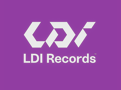 LDI Records Creative Logo brand identity brand logo branding company logo creative creative design design graphic design ldi ldi records logo logotype modern professional branding purple background purple design symbol typography vibrant vibrant design