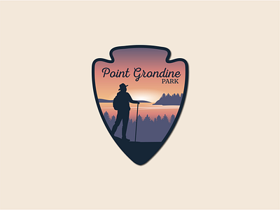 Point Grondine Park - Hike canada design graphic design hiking illustration nature outdoor parks sticker sunrise sunset trails