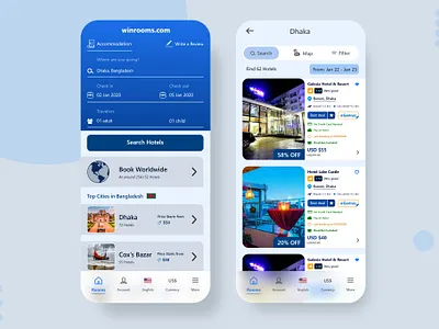 Hotel Booking Mobile App UI design mobile app product design ui user interface design