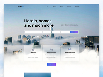 Travel Agency - Landing Page Concept agency blue cloud colors design dubai figma landing travel ui web white