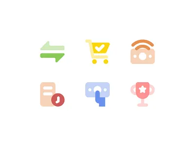 Banking App Icon Set bank banking app branding design finance icon icon design icon set iconography icons illustration logo rebranding redesign ui