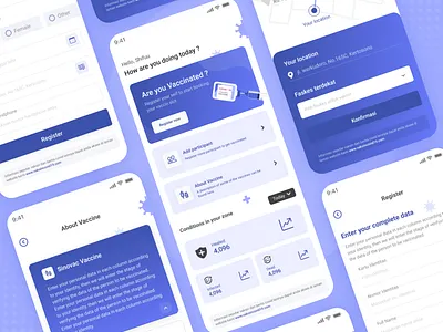 Mobile Exploration - Vaccine Registration App UI app branding design graphic design icon illustration logo typography ui ux vector