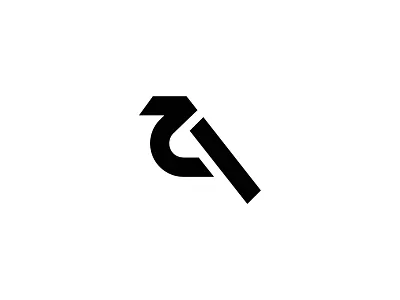 Minimal bird mark bird logo minimal