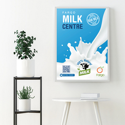 Milk Center Banner anup mondal banner branding design graphics design hoarding illustration packaging