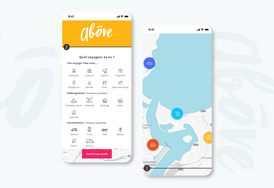 Travel app - Map full screen interaction branding clean dailyui experience interaction interaction design map minimalist mobile app motion react travel travel experience ui ux visual design